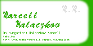 marcell malaczkov business card